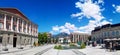 Panorama of Chambery with palace of justice and other historical buildings