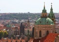 Panorama of Charles bridge, View From Castle, Prague Royalty Free Stock Photo