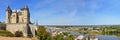 Panorama the chateau at saumur Royalty Free Stock Photo