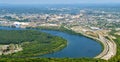 Panorama of Chattanooga, Tennessee from Lookout Mountain Royalty Free Stock Photo