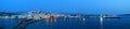 Panorama of Chora at dusk, Naxos island, Cyclades archipelago, G