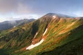 Panorama of Chornohirsky range in Ukrainian Carpathians