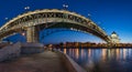 Panorama of Christ the Saviour Cathedral and Patriarshy Bridge Royalty Free Stock Photo