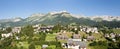 Panorama of the cillage of Villard de Lans, Vercors Royalty Free Stock Photo