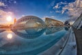 Panorama of City of Arts & Sciences complex in Valencia Royalty Free Stock Photo