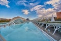 Panorama of City of Arts & Sciences complex in Valencia Royalty Free Stock Photo