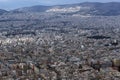 Panorama of the city of Athens from Lycabettus hill, Greece Royalty Free Stock Photo