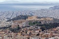 Panorama of the city of Athens from Lycabettus hill, Greece Royalty Free Stock Photo