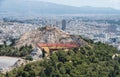 Panorama of city of Athens from Lycabettus hill