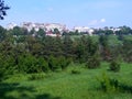 Panorama with the city of Botosani. Royalty Free Stock Photo