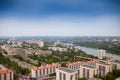 Panorama of the city of Donetsk from a great height Royalty Free Stock Photo