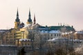 Panorama of city hall in Jihlava, Czech Republic