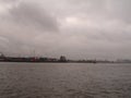 Panorama of the city of Hamburg. View of the Elbe river in Hamburg