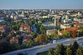 Panorama of City of Haskovo from Monument of Virgin Mary, Bulgaria