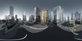 Panorama of the city. HDRI . equidistant projection
