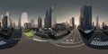 Panorama of the city. HDRI . equidistant projection