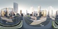 Panorama of the city. HDRI . equidistant projection Royalty Free Stock Photo