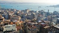 Panorama of the city of Istanbul from a height.