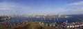 Panorama of the city landscape with a view of the Golden horn Bay Royalty Free Stock Photo