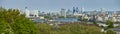 Panorama of the City of London from Greenwich Royalty Free Stock Photo