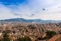 Panorama of the city of Marseille, and the mountains in the hinterland, in the Bouches du Rhone, in Provence, France Royalty Free Stock Photo