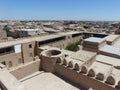 Panorama of the city museum of Khiva in Uzbekistan.