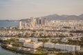 Panorama of the city of Nha Trang, Vietnam. Panoramic daytime view of Nha Trang city, popular tourist destination in Royalty Free Stock Photo