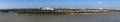 Panorama city of Omsk on the Irtysh River. Russia.