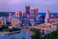 Panorama of the city of Pittsburgh from the top of Mount Washington