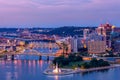 Panorama of the city of Pittsburgh from the top of Mount Washington