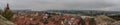 Panorama of the city of Ptuj, looking down from the Ptujski grad Royalty Free Stock Photo