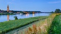 Panorama of the city of Rhenen Netherlands right after sunset Royalty Free Stock Photo