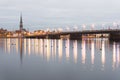 Panorama of the city of Riga, Latvia. Royalty Free Stock Photo