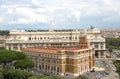 Panorama of the city of Rome seen from Castel San Angelo with th Royalty Free Stock Photo