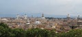 Panorama of the city of Rome seen from Castel San Angelo with th Royalty Free Stock Photo