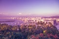 Panorama of the city of Sanya, a view of the city in the highest point, the island of the Phoenix.