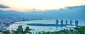 Panorama of the city of Sanya, a view of the city in the highest point, the island of the Phoenix.