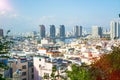 Panorama of the city of Sanya, a view of the city in the highest point, the island of the Phoenix.