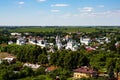 Panorama of the city of Suzdal in summer, top view. Beautiful landscape of the city of Suzdal in Russia Royalty Free Stock Photo