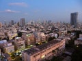 Panorama of the city of Tel-Aviv with new and old districts of the city. Summer of 2018 Royalty Free Stock Photo