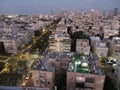 Panorama of the city of Tel-Aviv with new and old districts of the city. Summer of 2018 Royalty Free Stock Photo