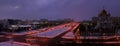 Panorama of the city with a view of the Transfiguration Cathedral from the roof of an 8-storey residential building.