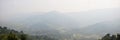 Panorama Cityscape of Pokhara look at on World Peace Pagoda Royalty Free Stock Photo