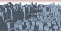 Panorama cityscape Sketch. Architecture sketch - 3D Illustration