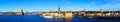 Panorama of the cityscape of Stockholm, Sweden with City Hall and Gamla Stan Royalty Free Stock Photo