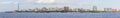 Panorama and cityview with Gasometro and Guaiba Lake, Porto Alegre