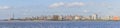 Panorama and cityview with Gasometro and Guaiba Lake, Porto Alegre