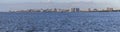 Panorama and cityview with Gasometro and Guaiba Lake, Porto Alegre