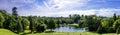 Panorama of Claremont lake in Esher, Surrey, UK Royalty Free Stock Photo