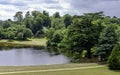Panorama of Claremont lake in Esher, Surrey, UK